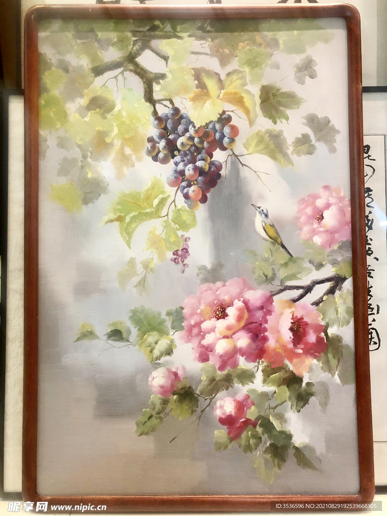 花鸟图油画