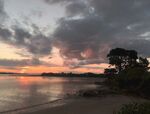 奥克兰海滨黄昏风景