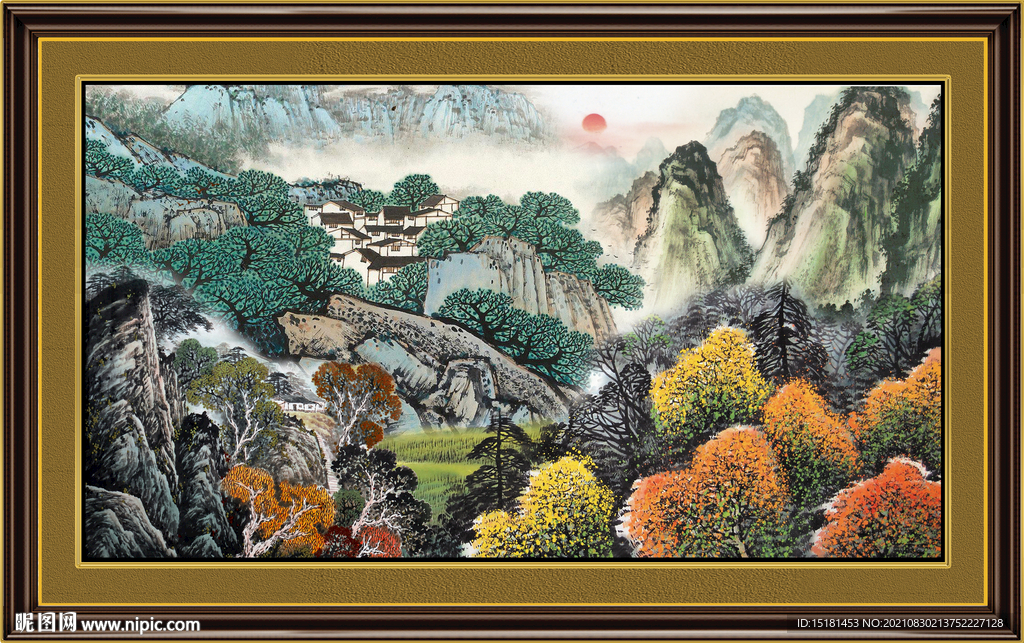 国画山水 