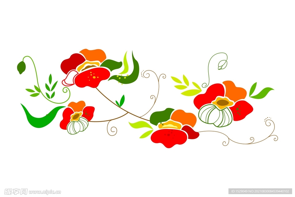 抽象花朵花纹  