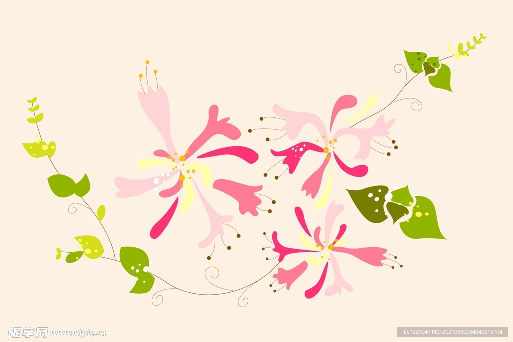 抽象花朵花纹  