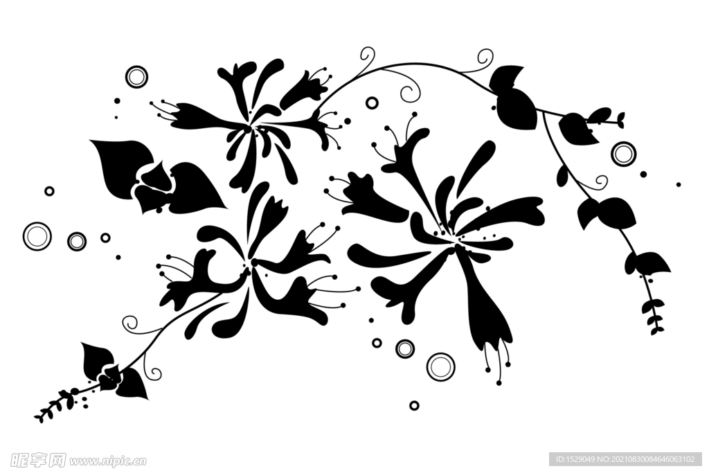 抽象花朵花纹 