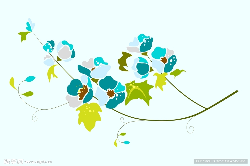 抽象花朵花纹 