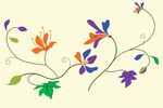 抽象花朵花纹  