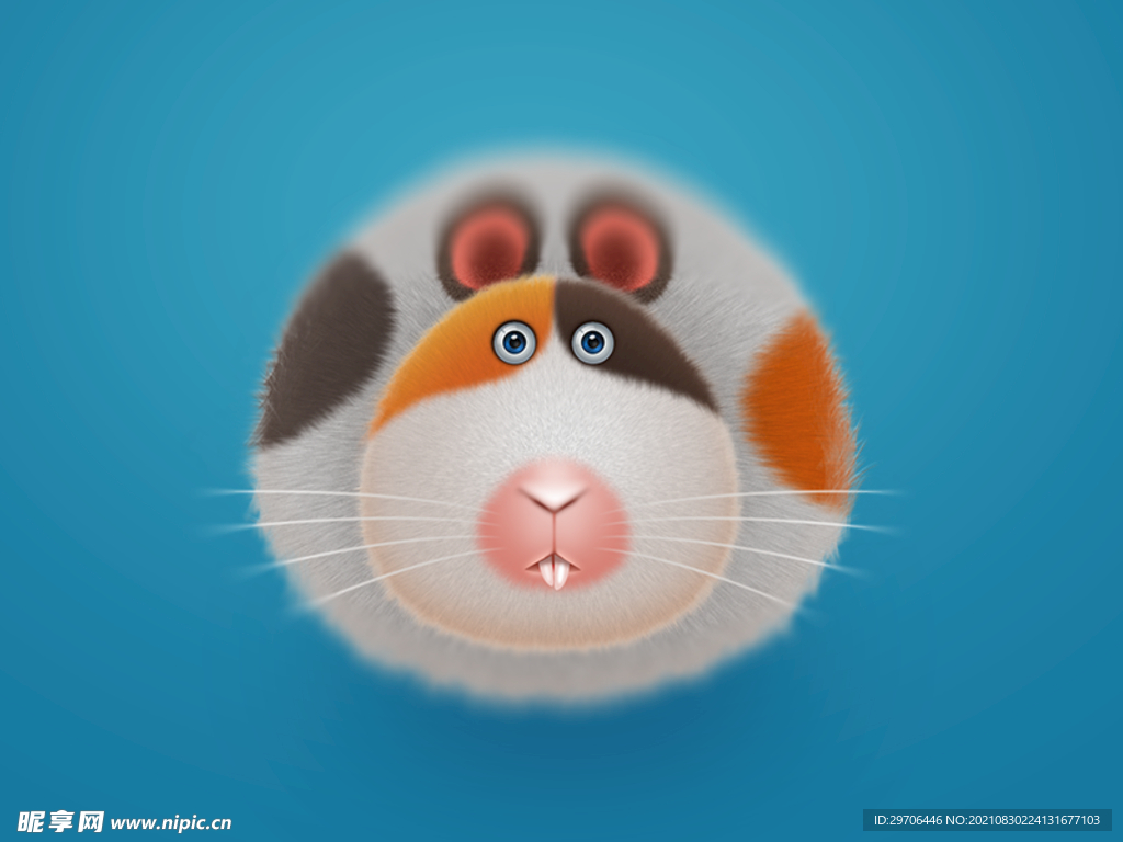 PS写实插画可爱小老鼠