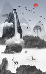 水墨山水装饰画