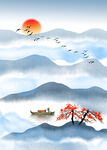 水墨山水装饰画