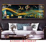 家和富贵麋鹿晶瓷画