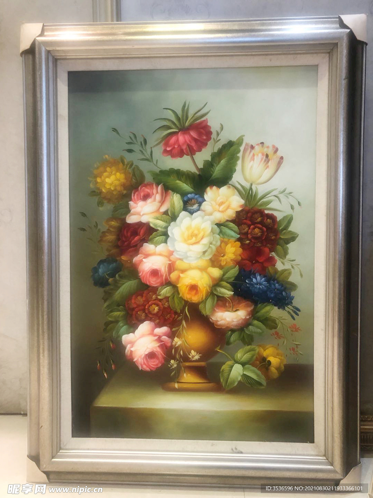 宫廷花卉油画