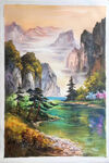 山水风景油画 