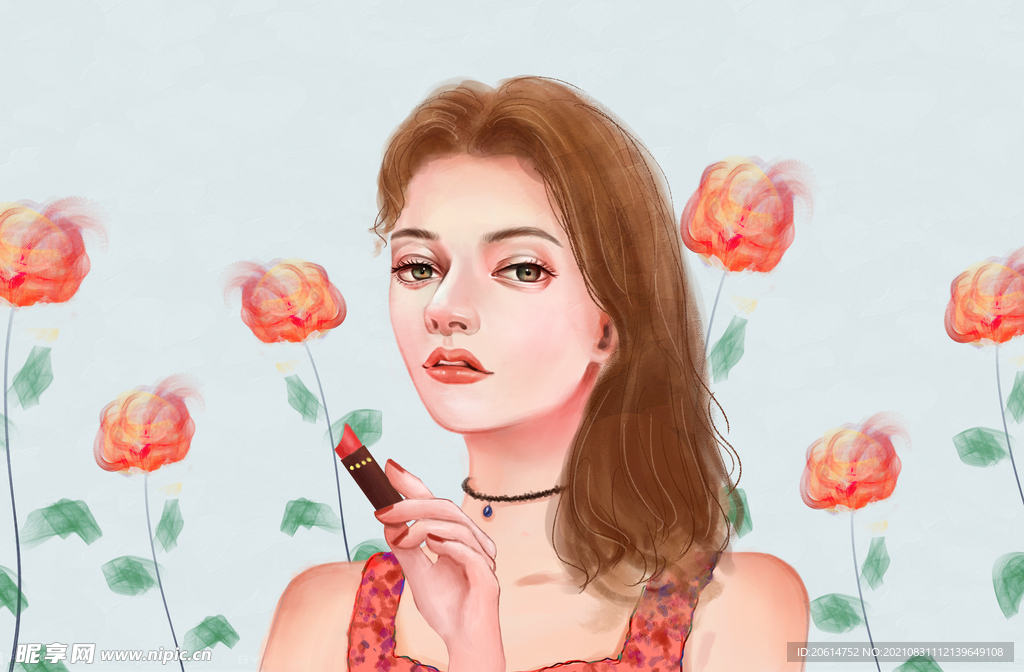 打扮精致的女孩
