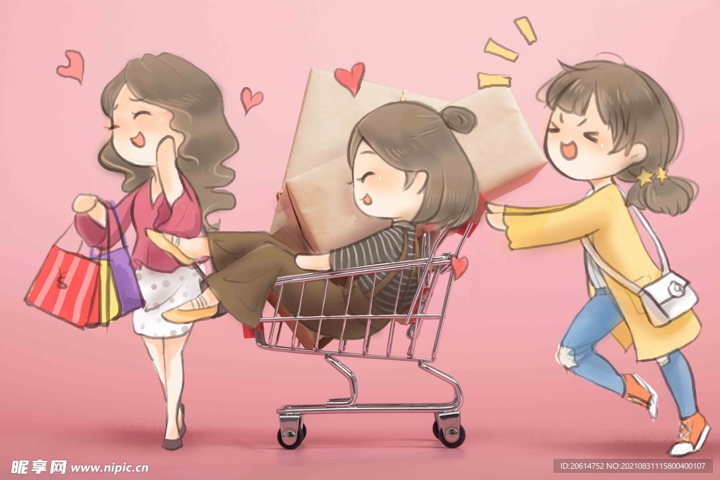 购物的女孩