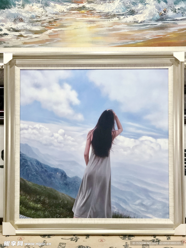 油画背影