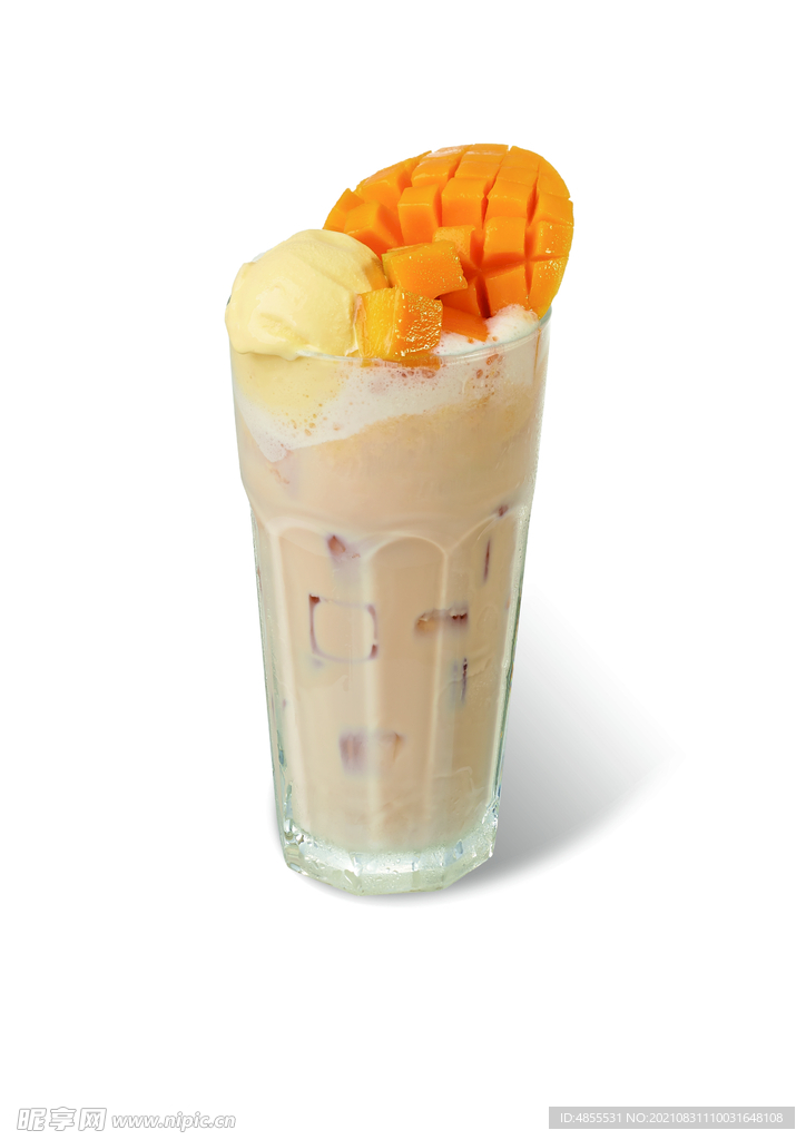 芒果冰淇淋奶茶图片