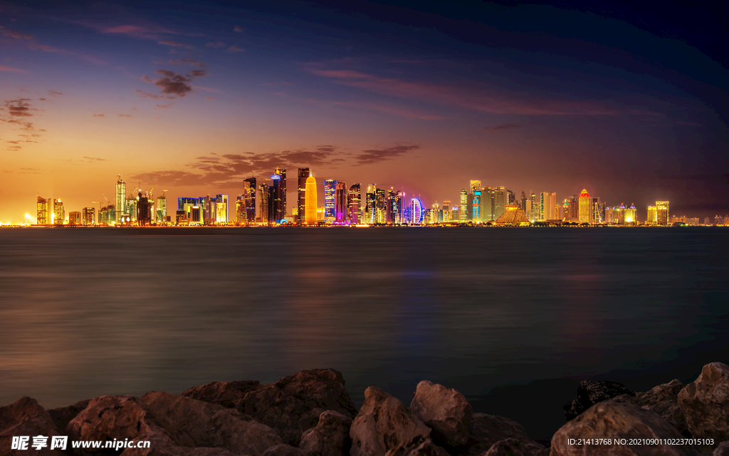 夜晚城市风景  