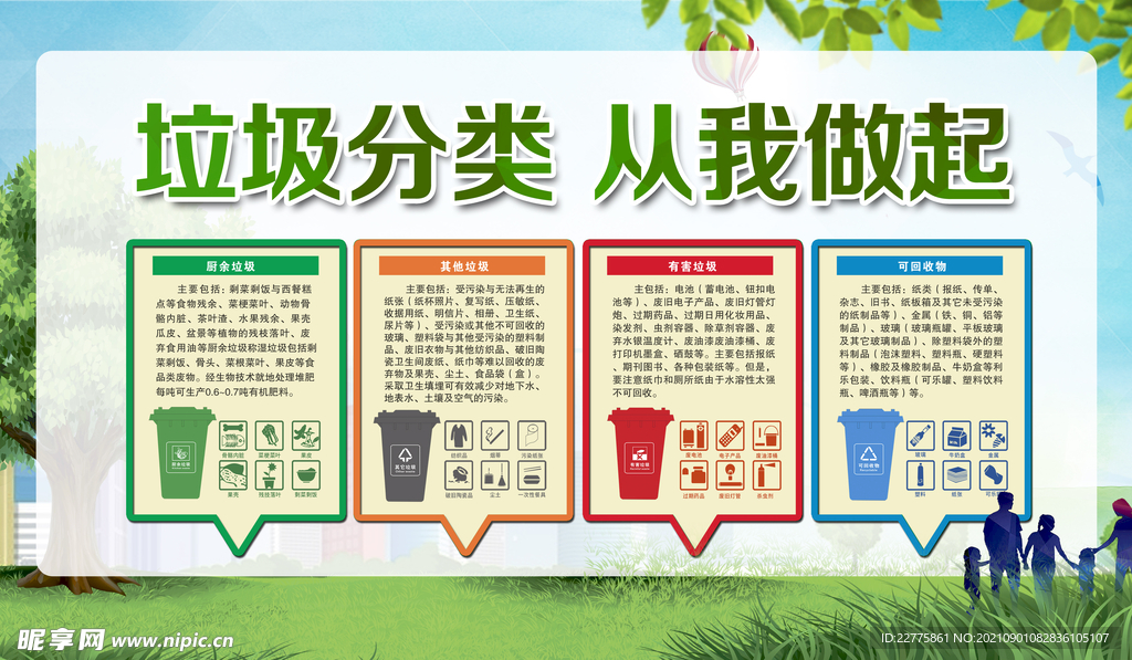环保垃圾分类宣传海报栏海报