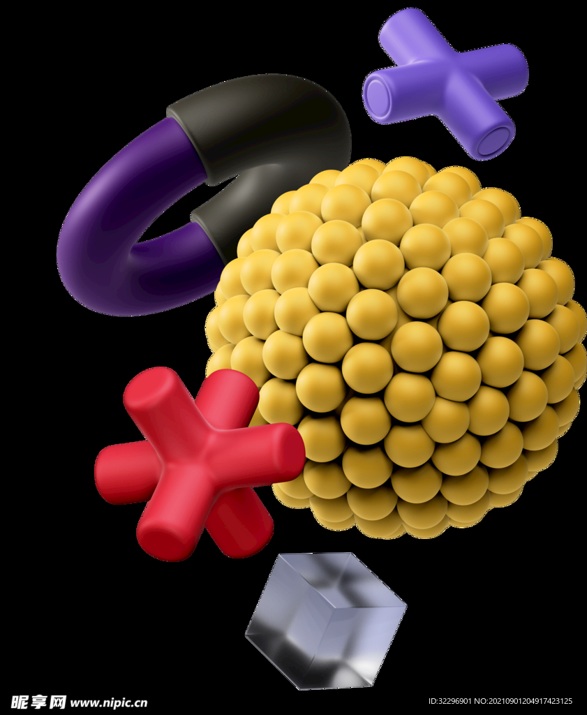 3D图标素材 立体几何图形