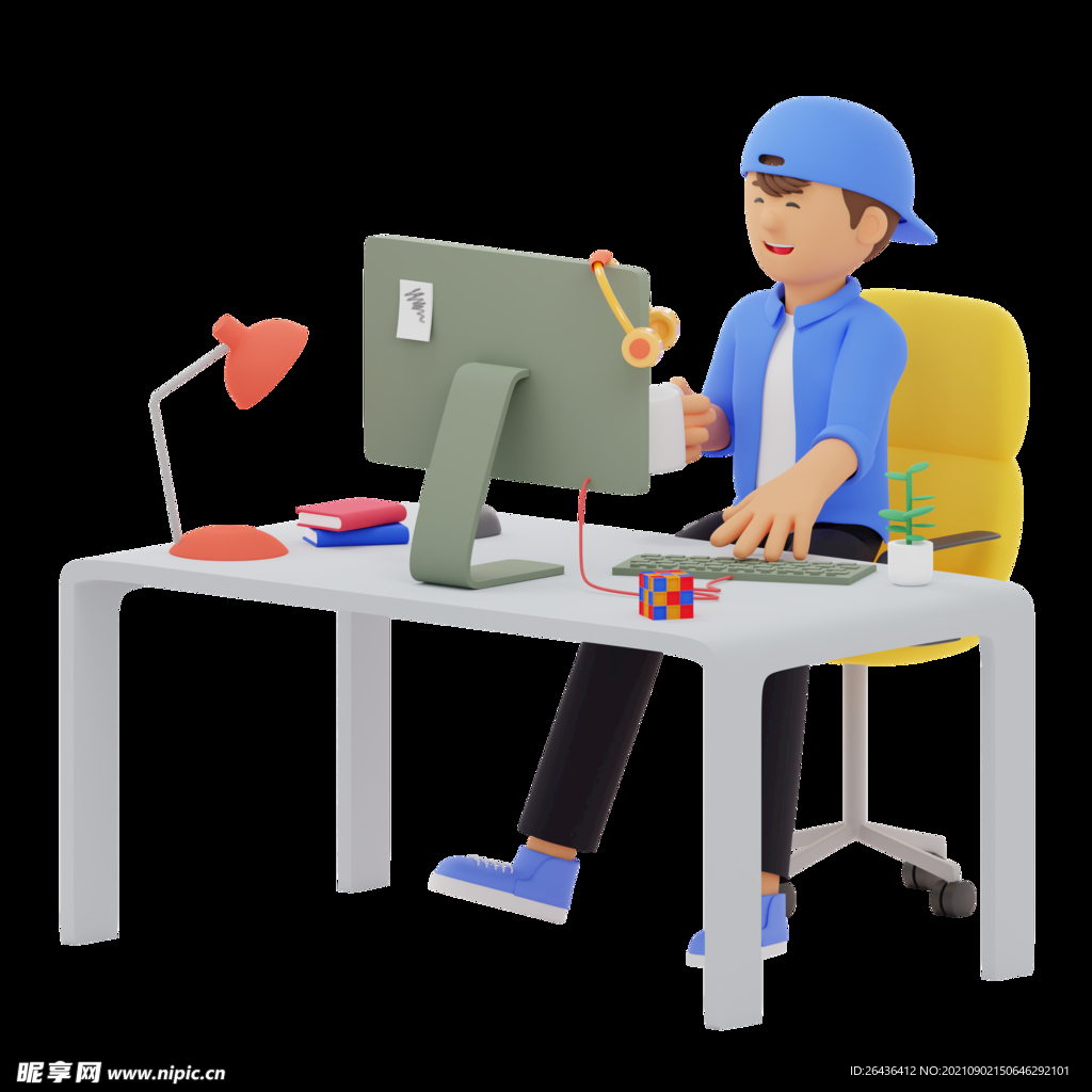 c4d卡通办公人物