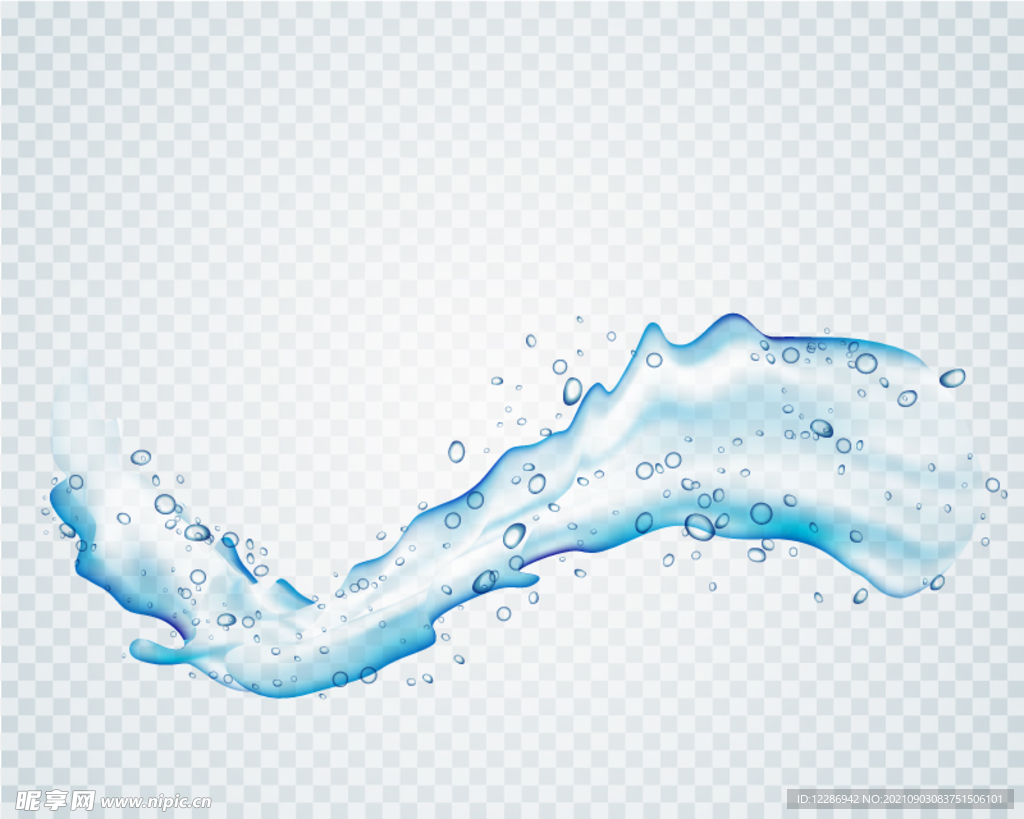 透明的水