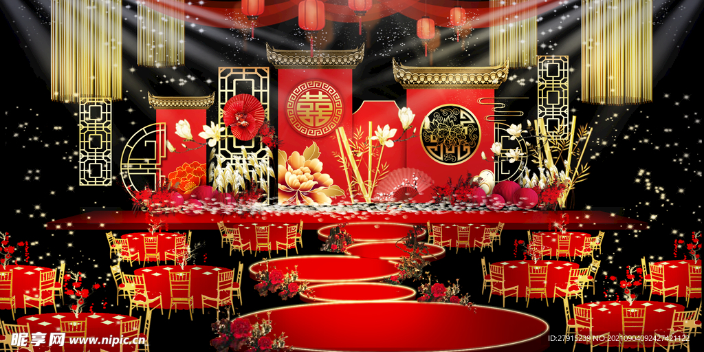 中式婚礼效果图