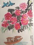 牡丹红船
