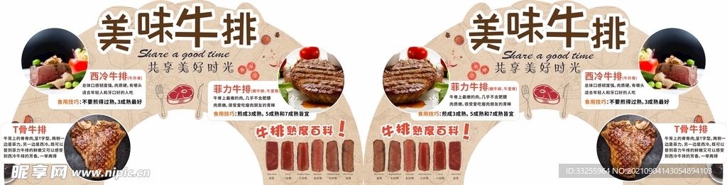 超市牛排拱形门