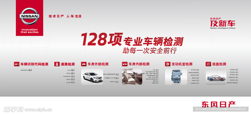及新车128项专业车辆检测