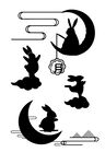 中秋玉兔剪影