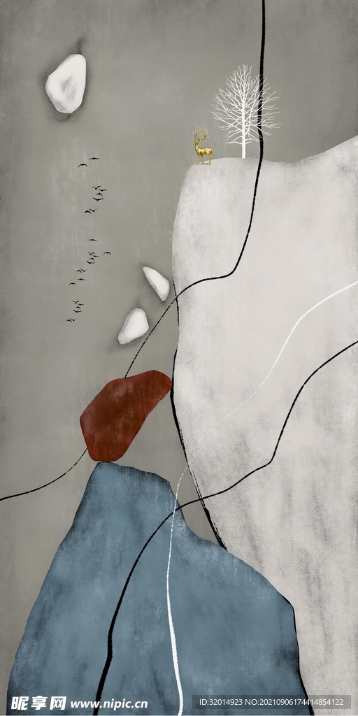 抽象几何装饰画