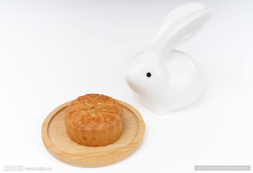 白兔月饼素材图