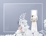 高端纸张花朵艺术婚纱摄影