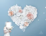 高端纸张花朵艺术婚纱摄影