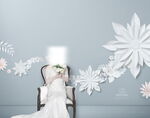  高端纸张花朵艺术婚纱摄影