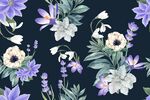 数码印花花卉水彩花