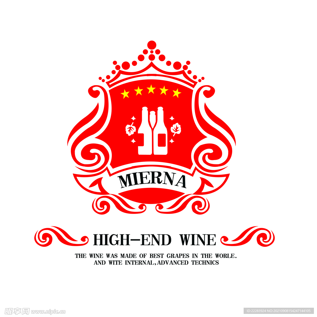 红酒包装贴素材logo