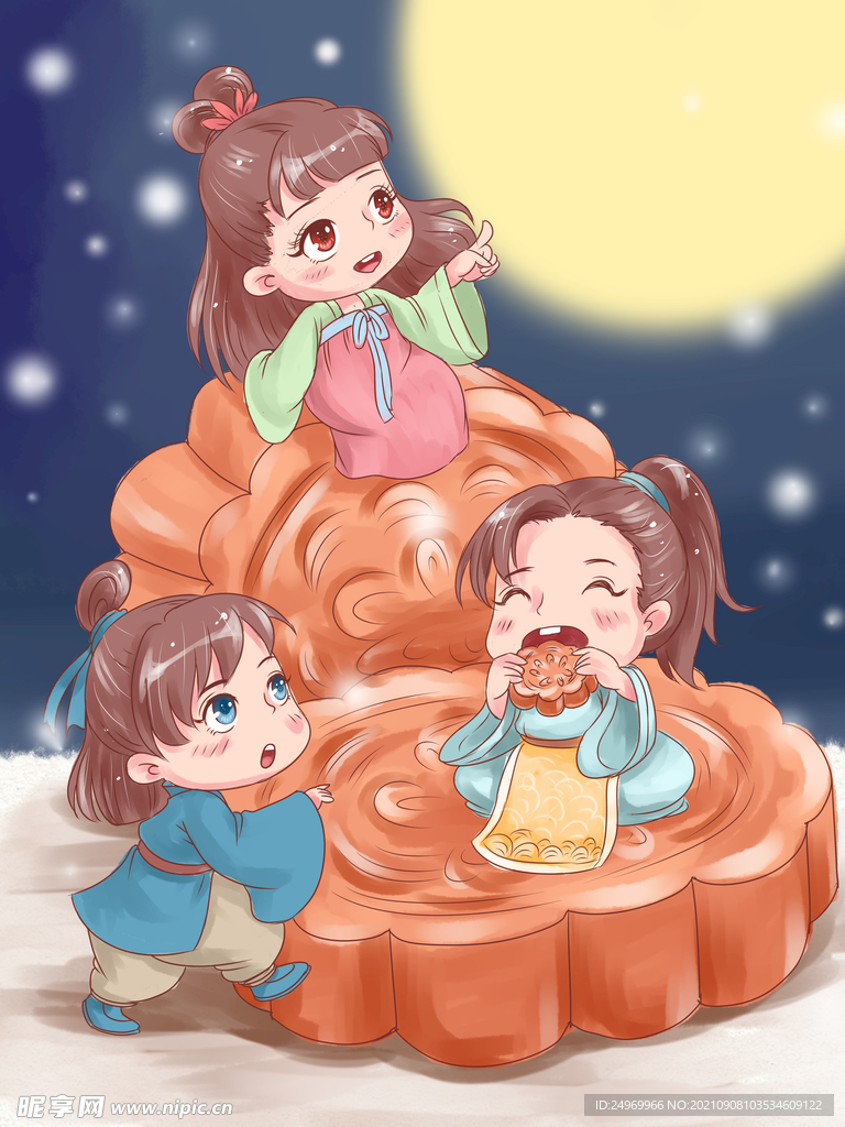 中秋插画 
