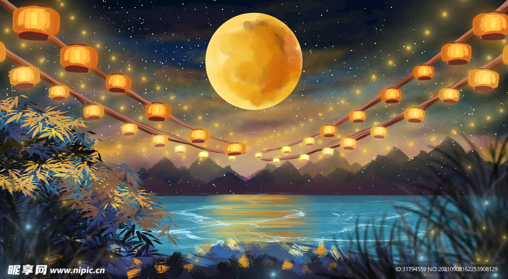 中秋插画