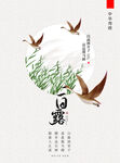 二十四节气白露户外海报