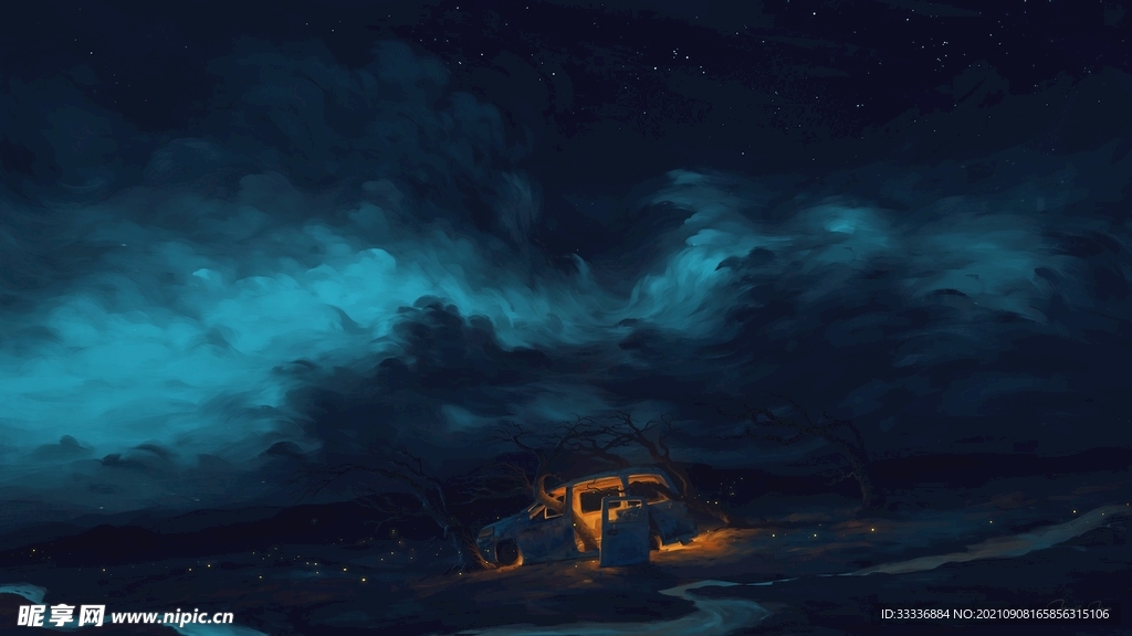 夜晚星空景色