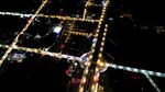 城镇道路夜景鸟瞰-井字道