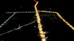 城镇道路夜景鸟瞰-巾