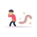 卡通放鞭炮