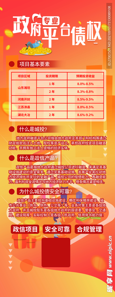投资理财 展架