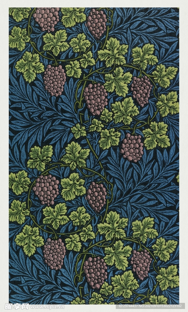 威廉莫里斯插画葡萄