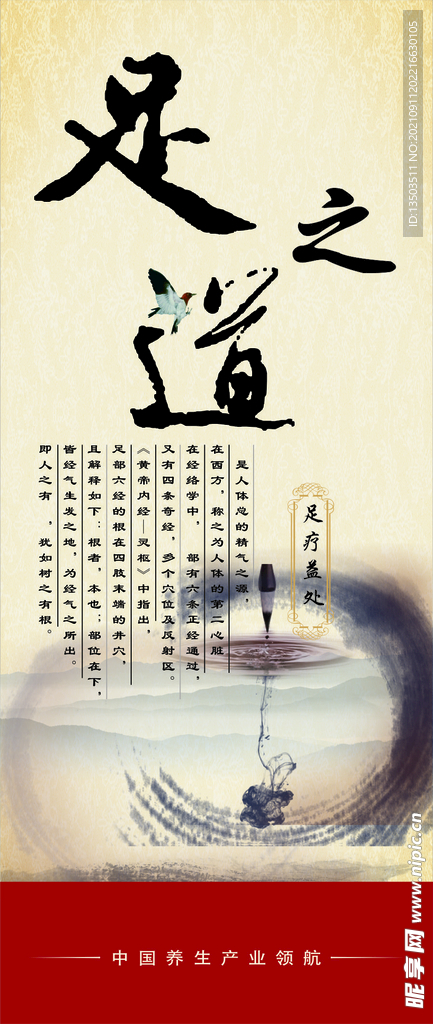 足疗海报 中医养生 足疗展架 