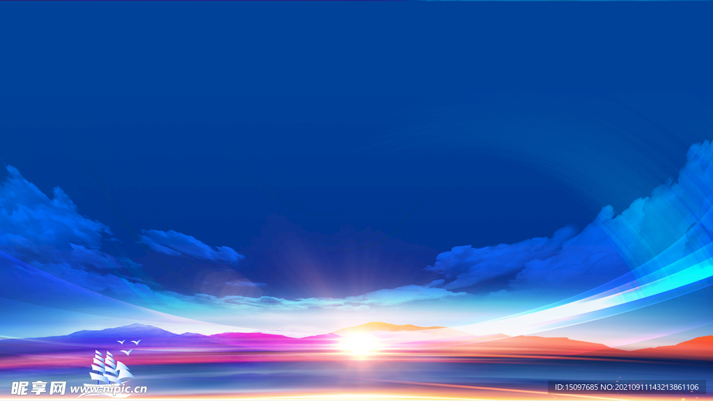 蓝色背景 