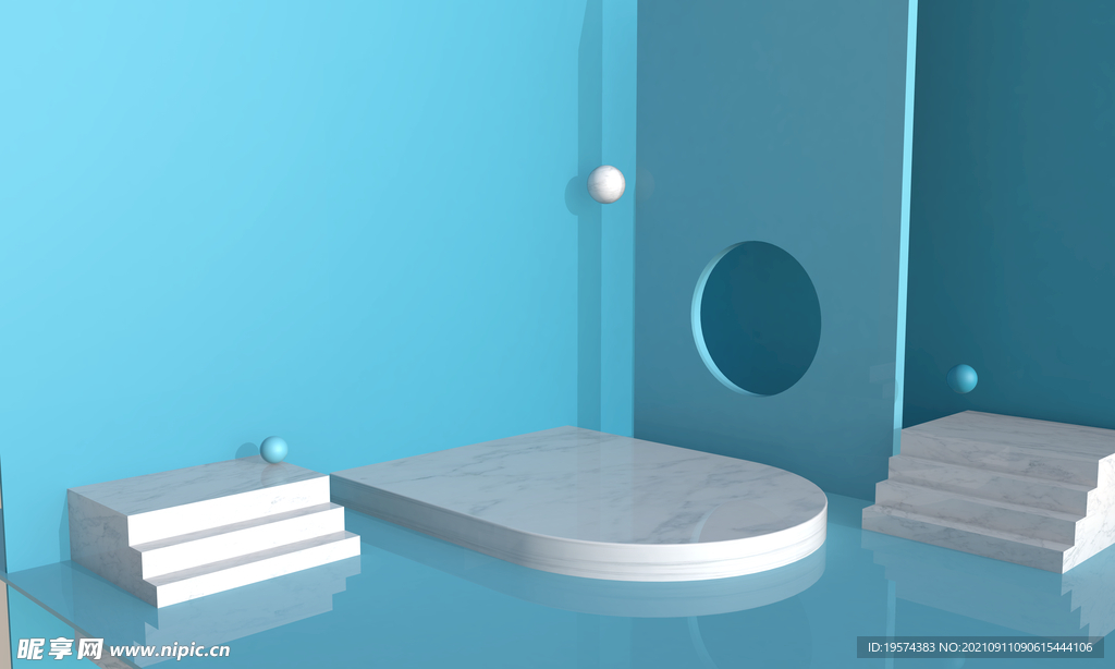 家居背景3d立体小清新