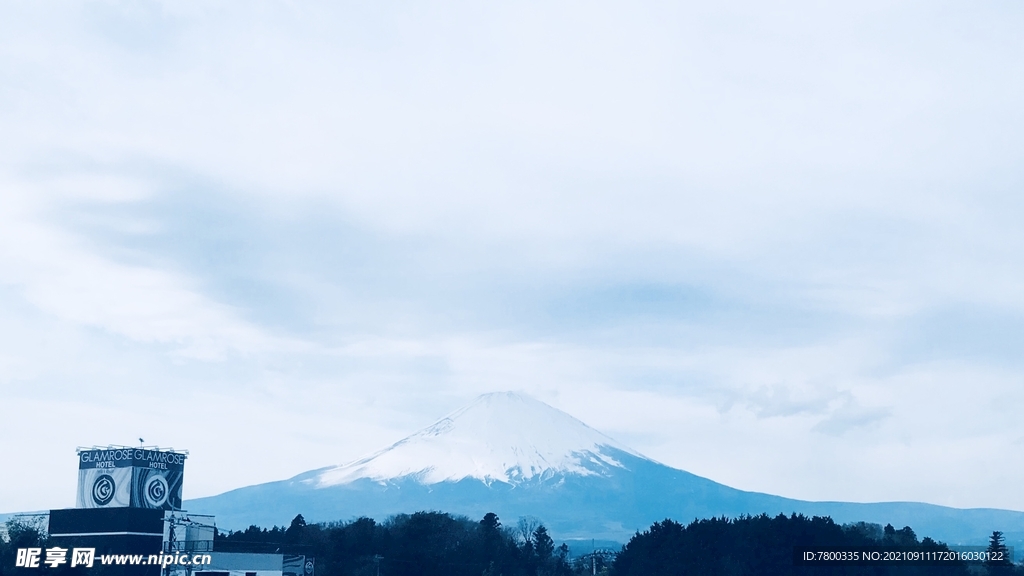 富士山 蓝色