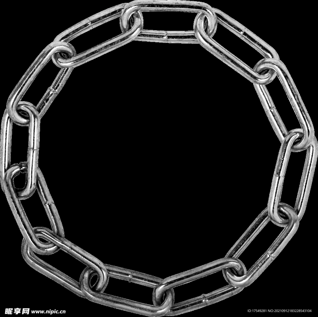 酸性金属锁链png素材