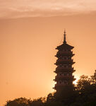 佛塔夕照